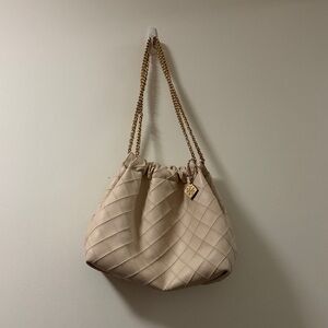 Tory Burch Fleming Soft Quilted Tan Large Shoulder Bag
